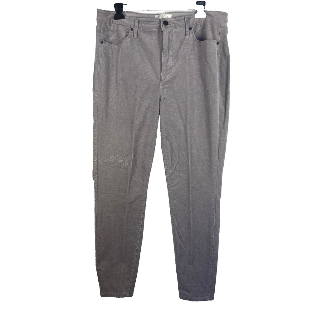 Talbots Stretch Women's Cotton Gray Corduroyβ Straight Pants 12 Metallic Glitter